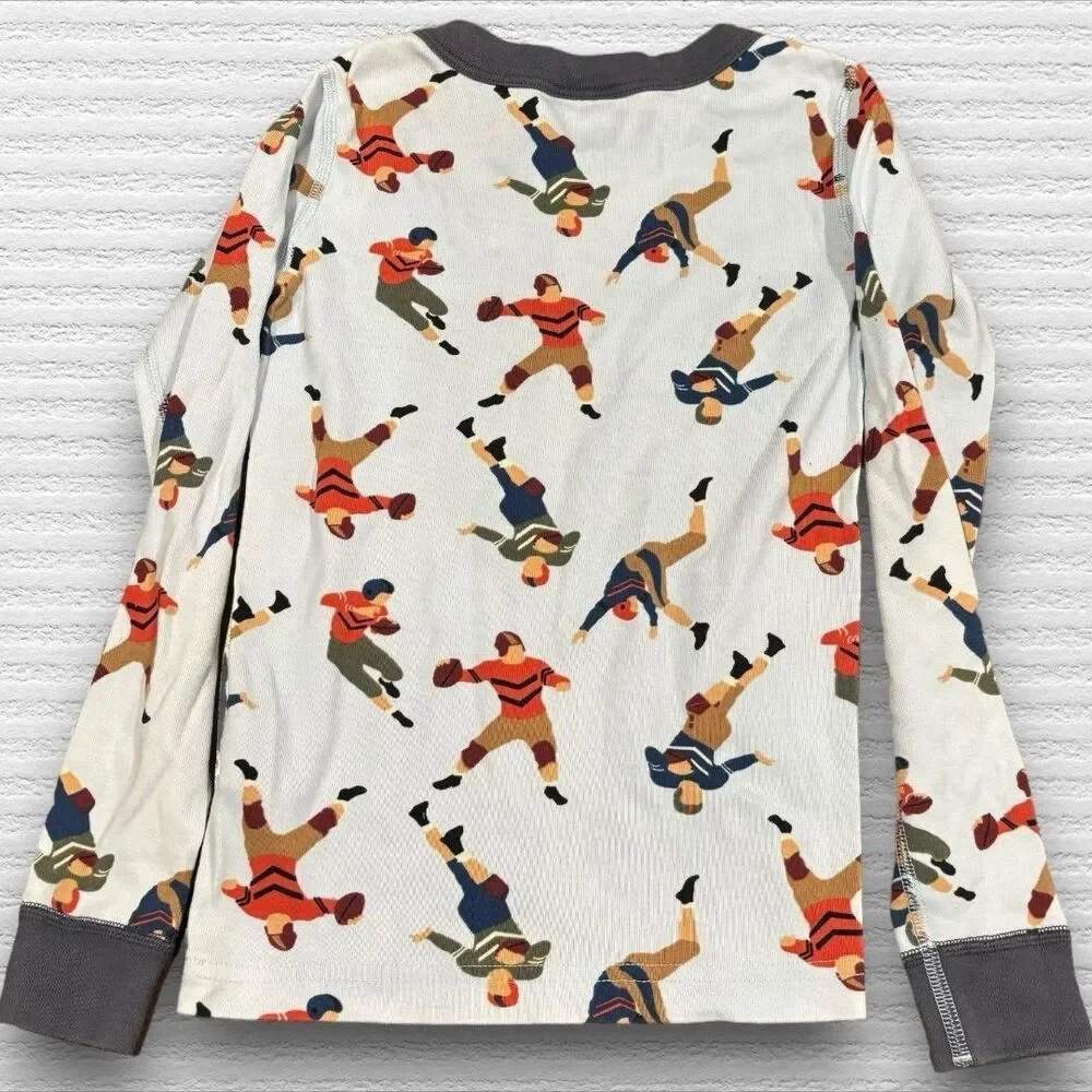 Hanna Andersson 6-7 Footabll Rugby Pajama Top